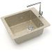 Мойка кухонная прямоугольная Marrbaxx (Марбакс) Линди Z8 песочный (Z008Q005)