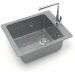 Мойка кухонная прямоугольная Marrbaxx (Марбакс) Линди Z8 тмно-серый (Z008Q008)