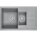 Мойка кухонная Paulmark кварцевая FESTE PM237850-GRM серый металлик