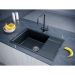 Мойка кухонная Paulmark кварцевая VERLASS PM317850-BLM черный металлик 780х500
