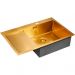 Мойка кухонная Paulmark нержавеющая сталь AISI304 ELDE PM807851-BGR брашированное золото правая 780х510 мм