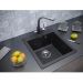 Мойка кухонная Paulmark кварцевая ZEMAR PM104651-GRM серый металлик 450х510 мм