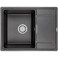 Мойка кухонная Paulmark кварцевая WEIMAR PM216550-BL черный 650х500 мм