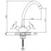 Смеситель для кухни Cron CN4112-2, хром