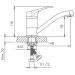 Смеситель для кухни Cron CN4513-2, хром