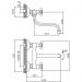 Смеситель для кухни Cron CN4608, хром