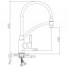 Смеситель для кухни Haiba HB73643-3, серый