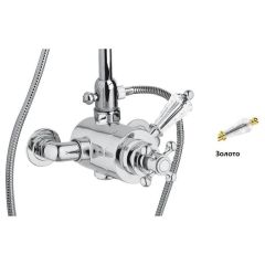 Смеситель термостатический Cezares (Цезарис) Vintage золото, ручки Sw (VINTAGE-D-T-03/24-Sw)