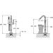 Напольный смеситель для ванны Jacob Delafon Stillness E97344-CP хром (внешняя часть)