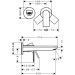 Смеситель для раковины Hansgrohe Rebris E (внешняя часть) 72568000 хром