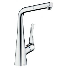 Смеситель для кухни Hansgrohe Metris 14821000 с выдвижным душем, хром