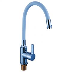 Смеситель сборный для кухни с гибким изливом Potato (Потато) Белый (P58281-7)