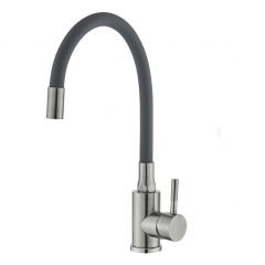 Смеситель для кухни с гибким изливом сборный Potato (Потато) P58308S-19 сатин/серый