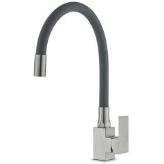 Смеситель сборный для кухни с гибким изливом Potato (Потато) P58130Sх6 черный/сатин