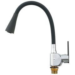 Смеситель сборный для кухни с гибким изливом Potato (Потато) P59238х6 хром/черный