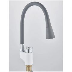 Смеситель сборный для кухни с гибким изливом Potato (Потато) P59388х19 хром/серый