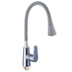 Смеситель сборный для кухни с гибким изливом Potato (Потато) P4231х19 хром/серый