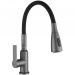 Смеситель для кухни с гибким изливом Shevanik (Шеваник) S843T-3, оружейная сталь/черный