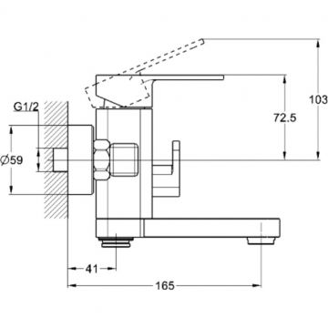 Смеситель для ванны Glauf (Глауф) GOR с поворотным изливом Хром (GOR3-A058)