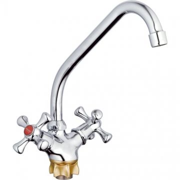 Смеситель для кухни Glauf (Глауф) QST с поворотным изливом Хром (QST4-A827)
