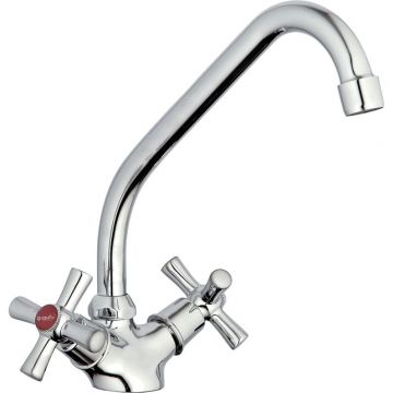 Смеситель для кухни Glauf (Глауф) QMT с поворотным изливом Хром (QMT4-A722)