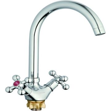Смеситель для кухни Glauf QTZ с поворотным изливом Хром (QTZ4-A856)