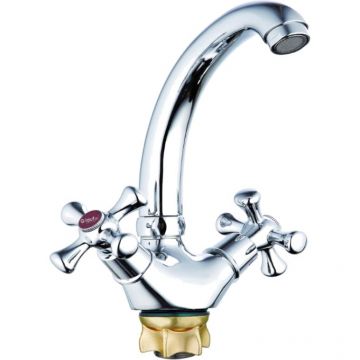 Смеситель для кухни Glauf (Глауф) QTZ с поворотным изливом Хром (QTZ4-C827)