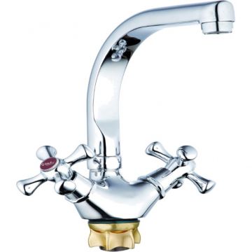 Смеситель для кухни Glauf (Глауф) QTZ с поворотным изливом Хром (QTZ4-D827)