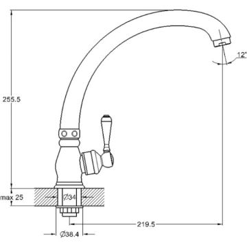 Смеситель для раковины Glauf (Глауф) QML с поворотным изливом Хром (QML14-A119)