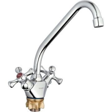 Смеситель для кухни Glauf (Глауф) QSL с поворотным изливом Хром (QSL4-A827)