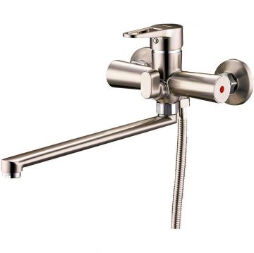 Смеситель для ванны Glauf (Глауф) Nud с поворотным изливом Сатин (NUD7-A045KH)