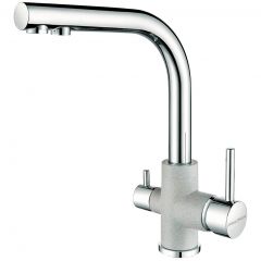 Смеситель для кухни Paulmark ESSEN серый-хром Sk213011-GRCR