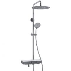 Душевой комплект с термостатическим смесителем Wasserkraft (Васеркрафт) Aller A113.116.058.CH Thermo хром