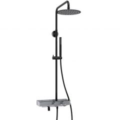 Душевой комплект с термостатическим смесителем Wasserkraft (Васеркрафт) Abens A114.258.217.CB Thermo черный