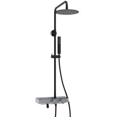 Душевой комплект с термостатическим смесителем Wasserkraft (Васеркрафт) Abens A114.258.218.CB Thermo черный