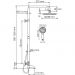 Душевой комплект с термостатическим смесителем Wasserkraft (Васеркрафт) Sauer A188.208.207.PG Thermo глянцевое золото