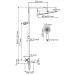 Душевой комплект с термостатическим смесителем Wasserkraft A199.119.065.087.CH Thermo хром