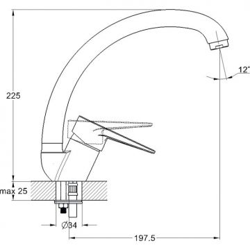 Смеситель для кухни Glauf Solone LOP Хром (SUP4-A045)