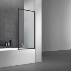 Душевая шторка на ванну Vincea VSB-41700CLB, 700х1400, черный, стекло прозрачное