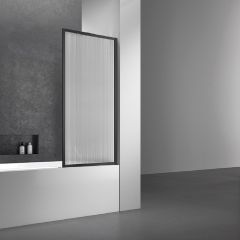 Душевая шторка на ванну Vincea VSB-41700FLB, 700х1400, черный, стекло рифленое