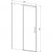 Душевая дверь Vincea Dice VDS-4D140CL, 1400, хром, стекло прозрачное