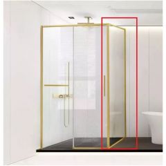 Боковая панель Vincea Slim Soft VSG-1SS900CLG, брашированное золото, стекло прозрачное