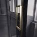 Душевая дверь Veconi Premium Trento PTD-40G PTD40-G-130-01-C4 Стекло прозрачное 1300х2000х8 мм золото