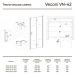 Душевая дверь Veconi Vianno 90х190 см стекло прозрачное профиль хром механизм складной (VN42-90-01-19C1)