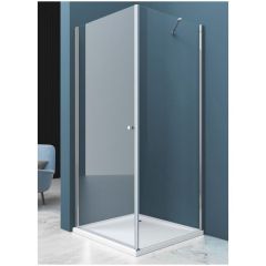 Душевой уголок BelBagno (Бельбагно) ETNA-AH-1-80/90-C-Cr хром, стекло прозрачное 6 мм (800х1950х900)