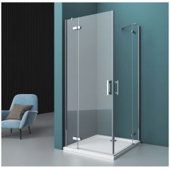 Душевой уголок BelBagno (Бельбагно) KRAFT-A-22-80-C-Cr хром, стекло прозрачное 6 мм (800х1950х800)