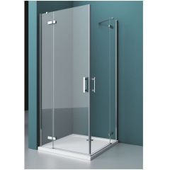 Душевой уголок BelBagno (Бельбагно) KRAFT-AH-22-100/80-C-Cr-L хром, стекло прозрачное 6 мм (1000х1950х800)