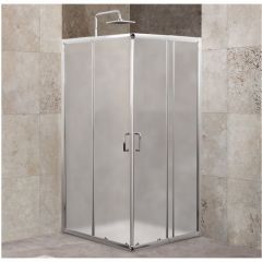Душевой уголок BelBagno (Бельбагно) UNIQUE-A-2-75/90-M-Cr хром, стекло матовое 5 мм (750/900х1900х750/900)