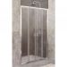 Душевая дверь BelBagno UNIQUE-BF-2-150/180-P-Cr хром, стекло рифленое 5 мм (1900х1500/1800)
