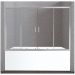 Душевая шторка на ванну BelBagno UNIQUE-VF-2-150/180-140-C-Cr хром, стекло прозрачное 5 мм (1900х1500/1800)